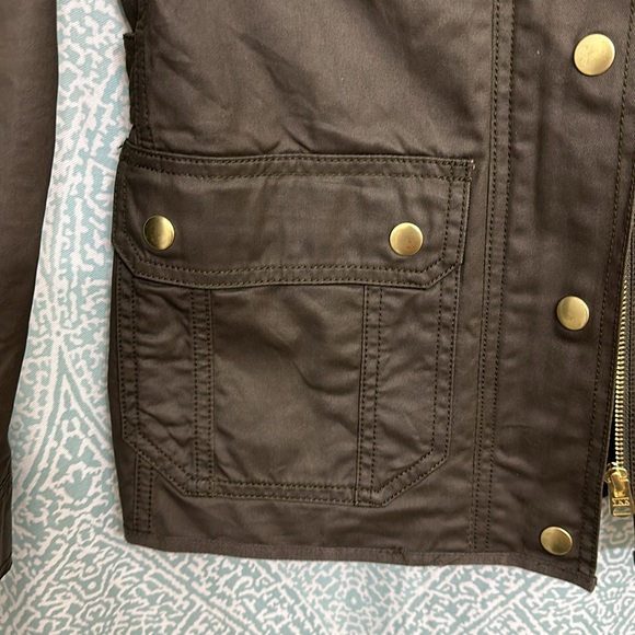 NWT Women’s J. Crew Waxed Cotton Downtown Field Utility Jacket - Picture 3 of 10